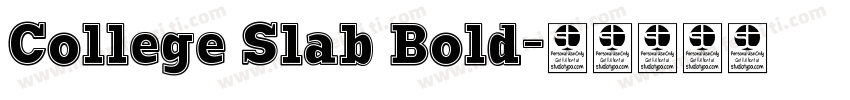 College Slab Bold字体转换